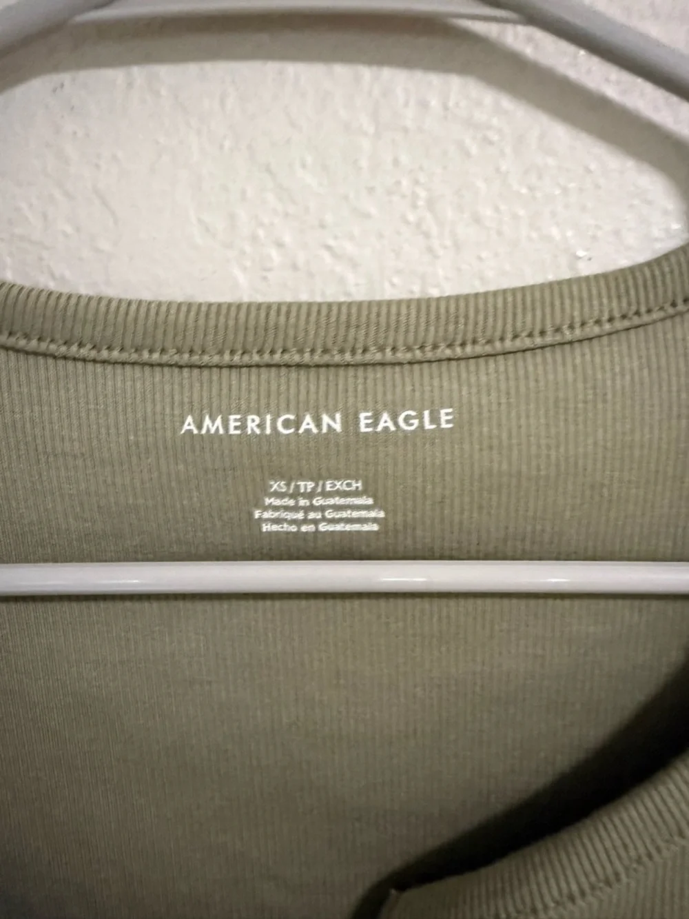 American Eagle Ribbed Crop Top Bundle XS Green Mustard Y2K - Picture 4 of 11